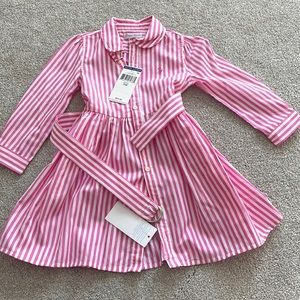 Long sleeve polo pink dress